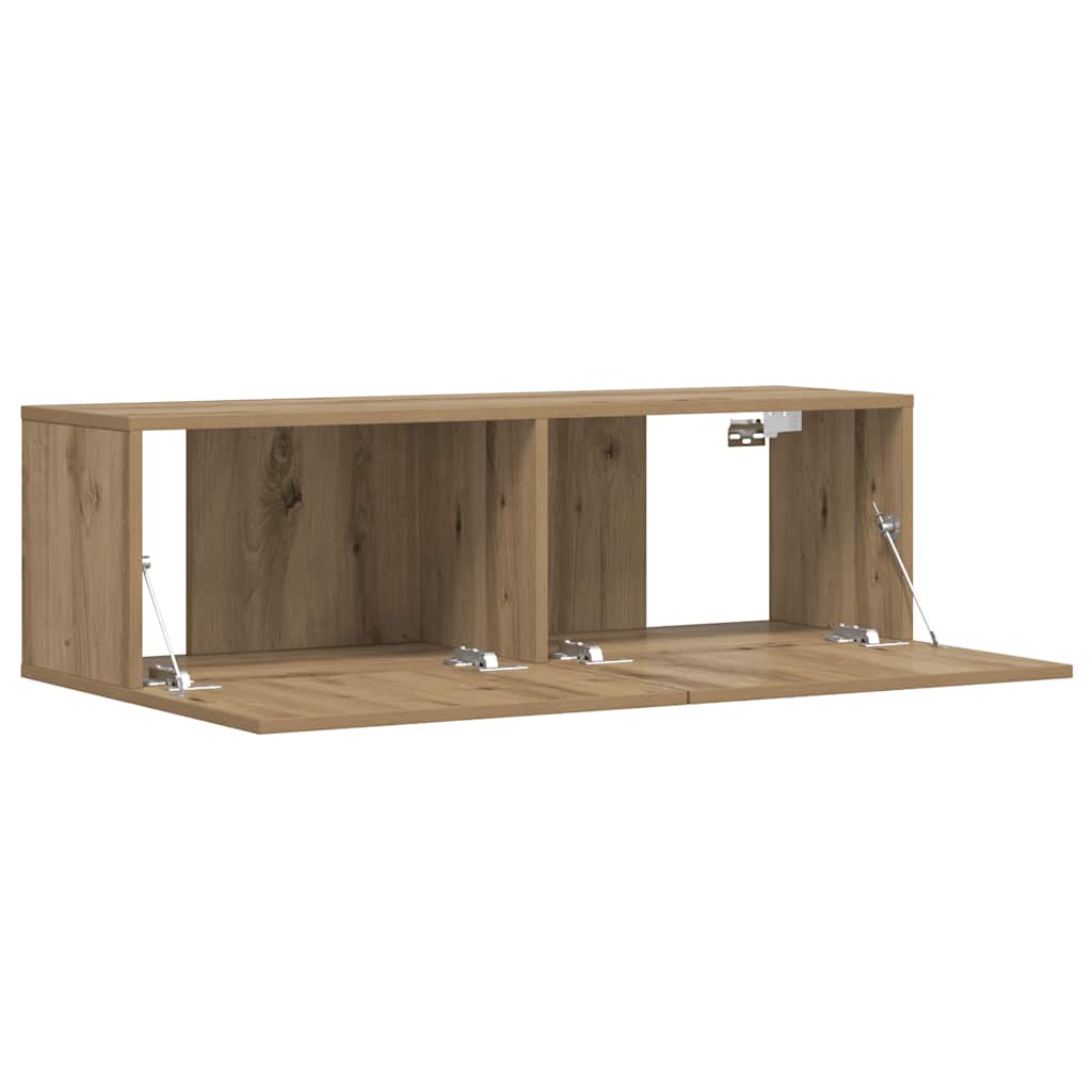 TV wall cabinet Artisan oak 100x30x30 cm wood material