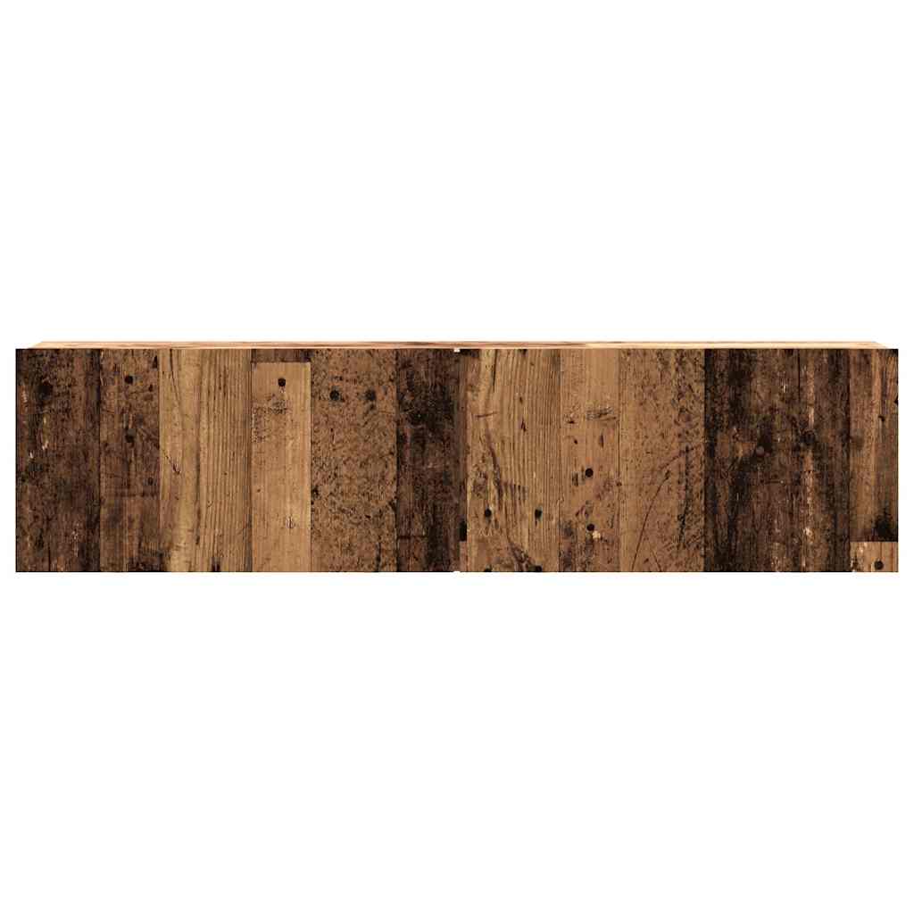 TV wall cabinet reclaimed wood look 120x30x30 cm wood-based material