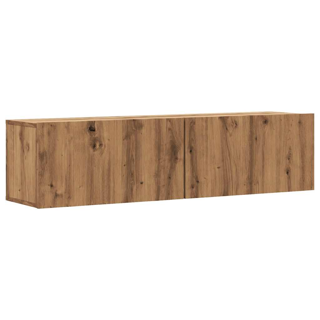 TV wall cabinet Artisan oak 120x30x30 cm wood-based material