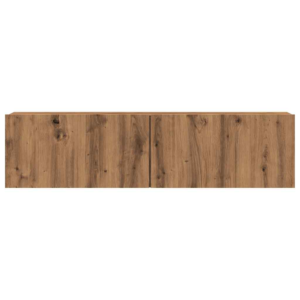TV wall cabinet Artisan oak 120x30x30 cm wood-based material