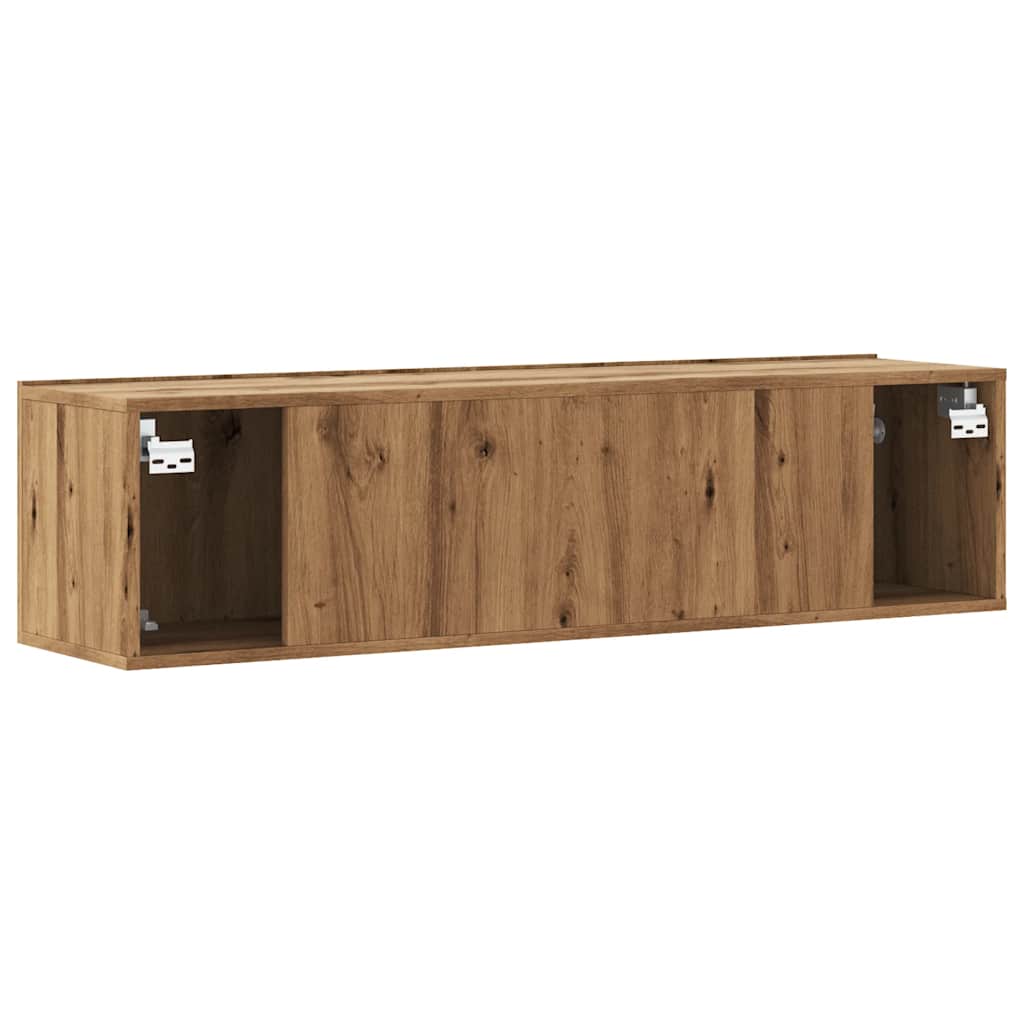 TV wall cabinet Artisan oak 120x30x30 cm wood-based material
