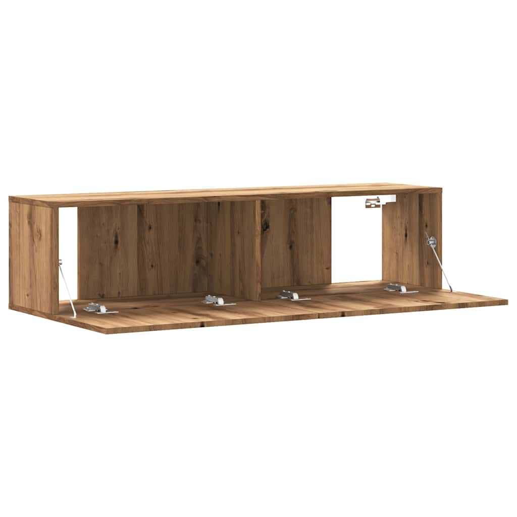 TV wall cabinet Artisan oak 120x30x30 cm wood-based material