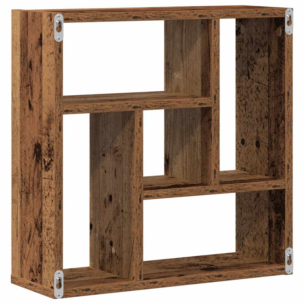 Wall shelf old wood look 45x16x45 cm wood material