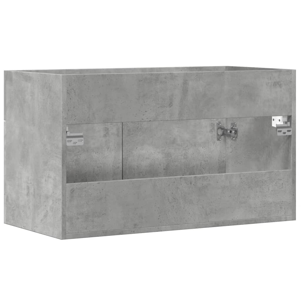 Meuble sous évier gris béton 80x38,5x46 cm en bois