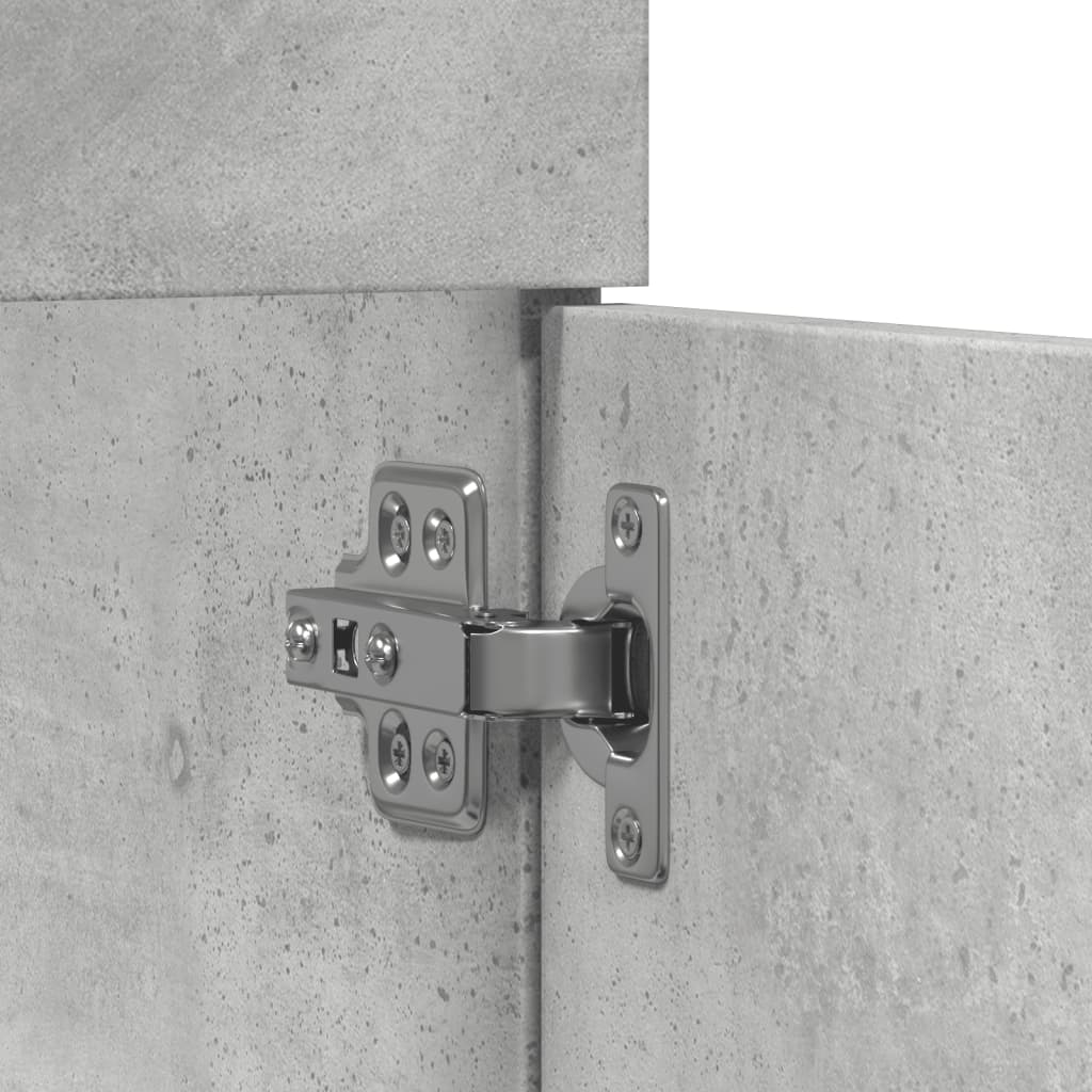 Meuble sous évier gris béton 80x38,5x46 cm en bois