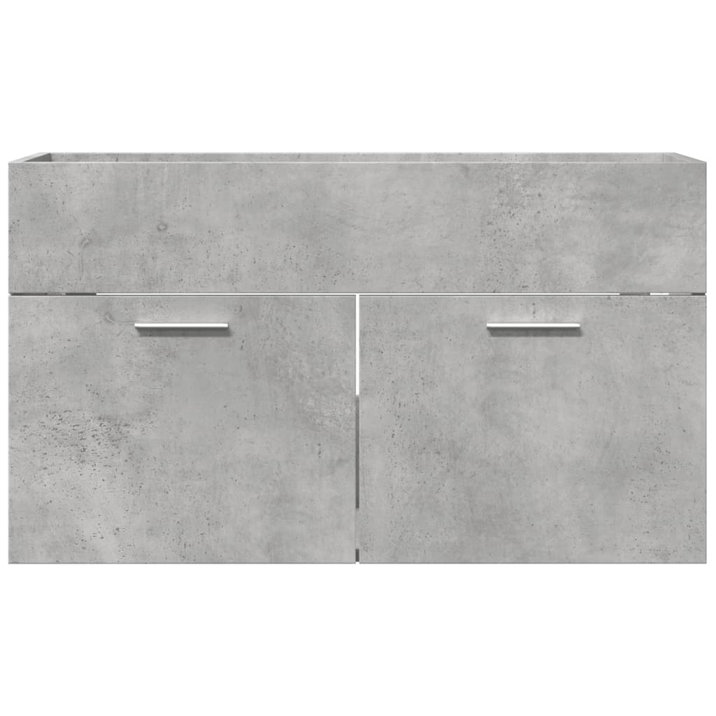 Washbasin base cabinet concrete grey 90x38.5x46 wood material