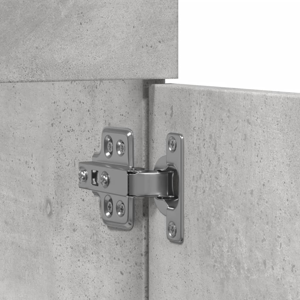 Washbasin base cabinet concrete grey 90x38.5x46 wood material