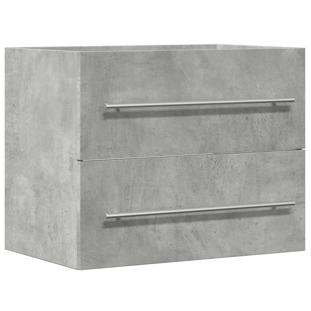 Meuble sous évier gris béton 60x38,5x48 cm en bois