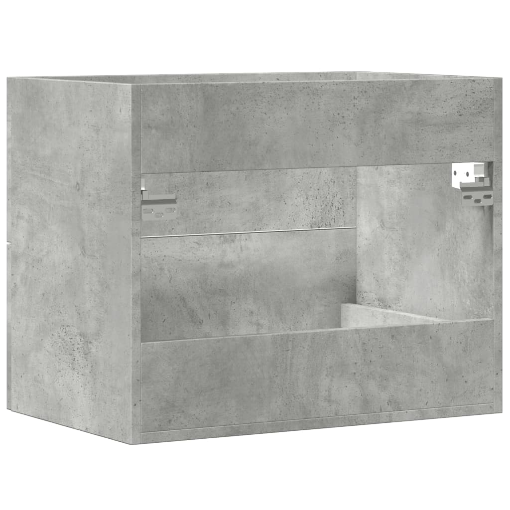 Meuble sous évier gris béton 60x38,5x48 cm en bois