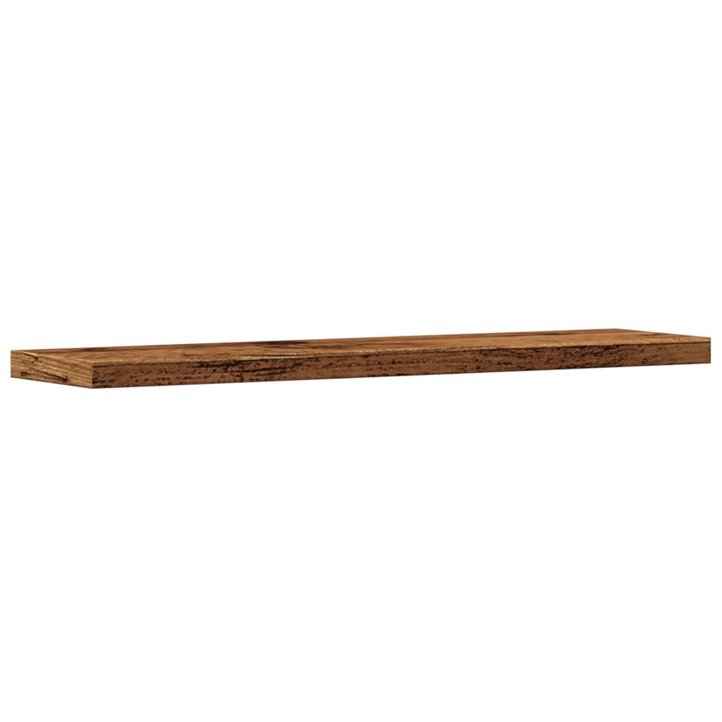 Wall shelves 4 pcs. Old wood look 40x10x1.5 cm wood material