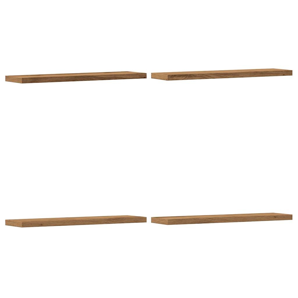 Wall shelves 4 pcs. Artisan oak 40x20x1.5 cm wood material