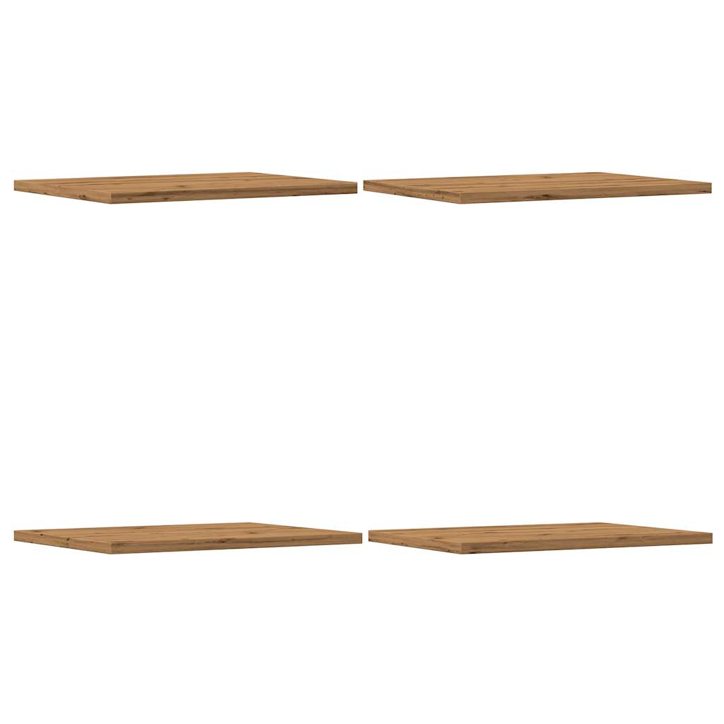 Étagères 4 pcs. Chêne artisanal 40x30x1,5 cm matériau bois