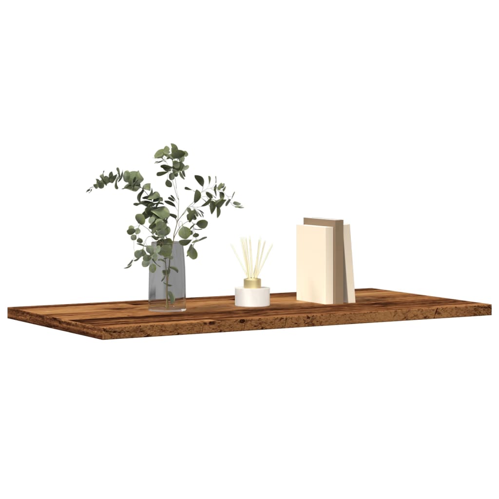 Wall shelves 4 pcs. Old wood look 60x30x1.5 cm wood material