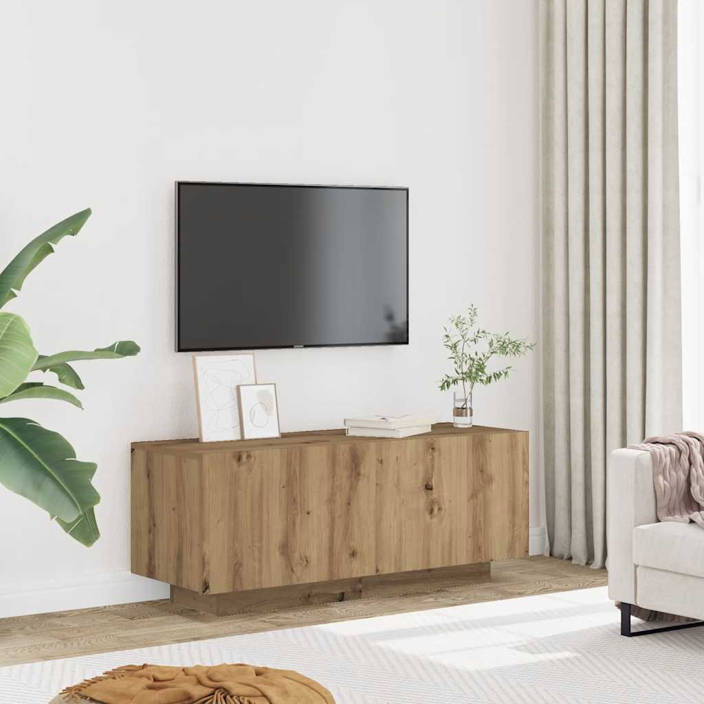 TV shelf Artisan oak 100x35x40 cm wood-based material
