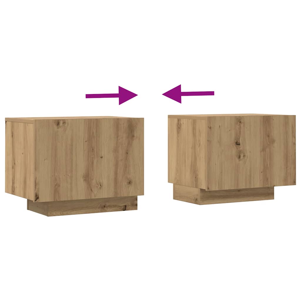 TV shelf Artisan oak 100x35x40 cm wood-based material