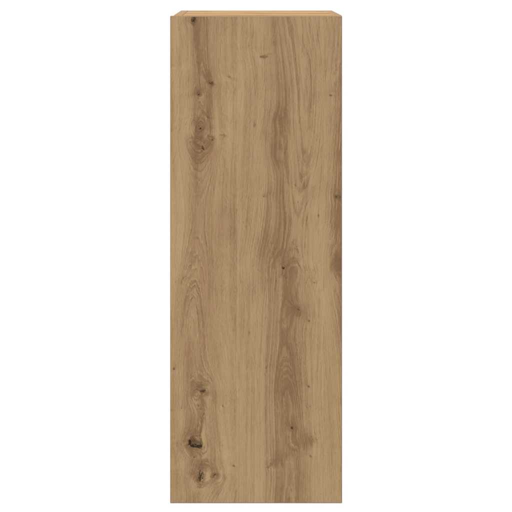 Meubles TV, lot de 2. Chêne artisanal, 30,5 x 30 x 90 cm.
