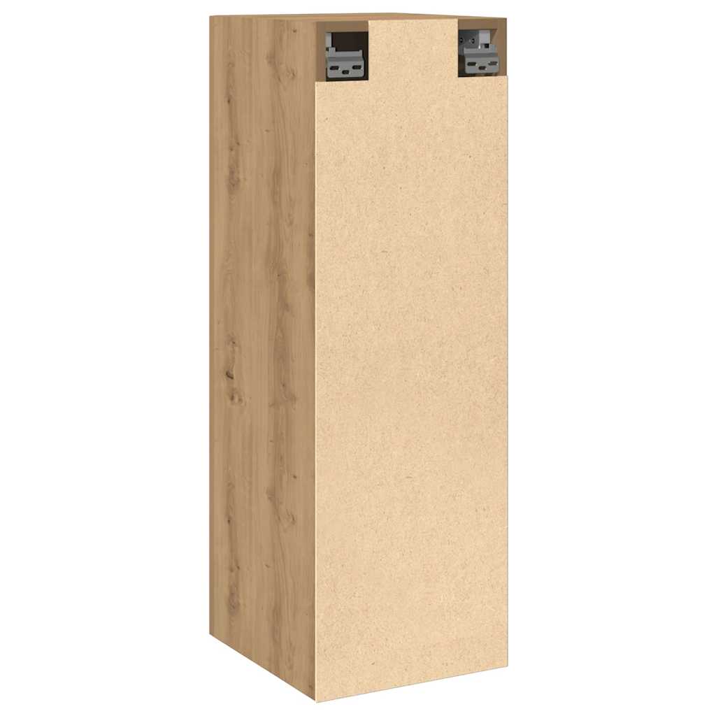 Meubles TV, lot de 2. Chêne artisanal, 30,5 x 30 x 90 cm.