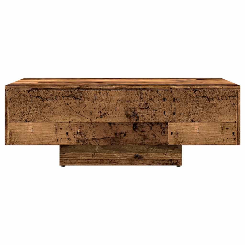 Table basse aspect bois de récupération 85x55x31 cm en bois