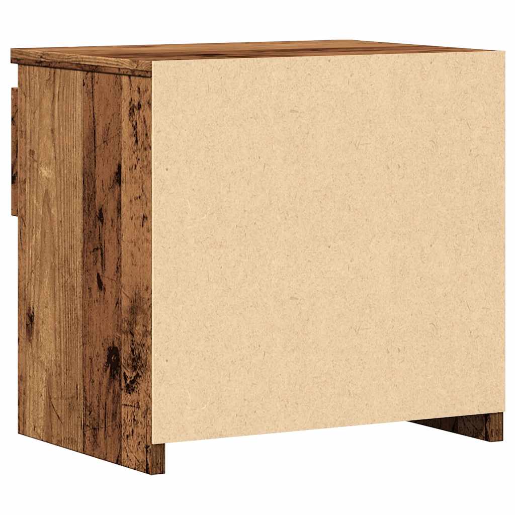 Tables de chevet 2 pièces en bois de récupération 40x30x39 cm matériau bois