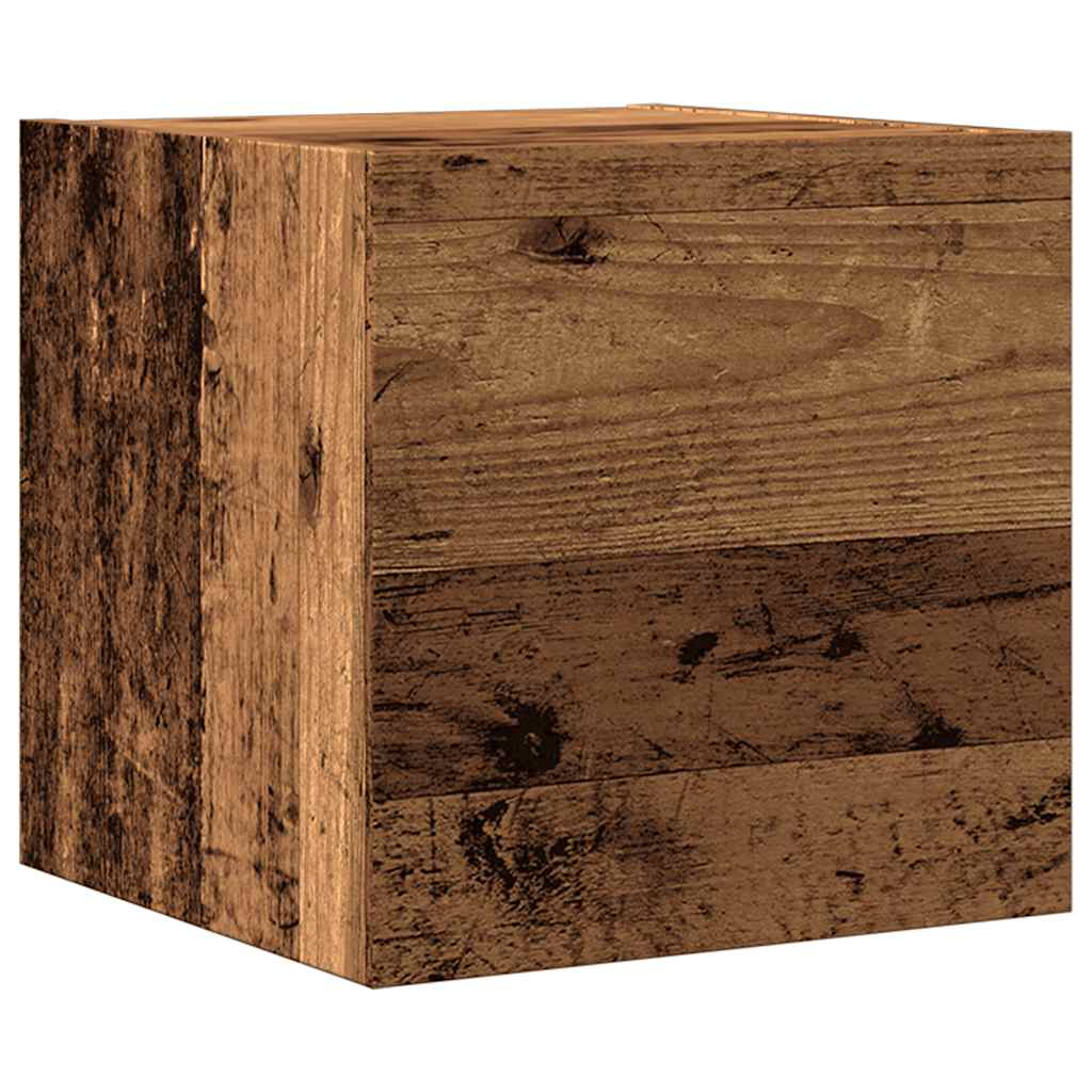 TV wall cabinet in old wood look 30.5x30x30 cm