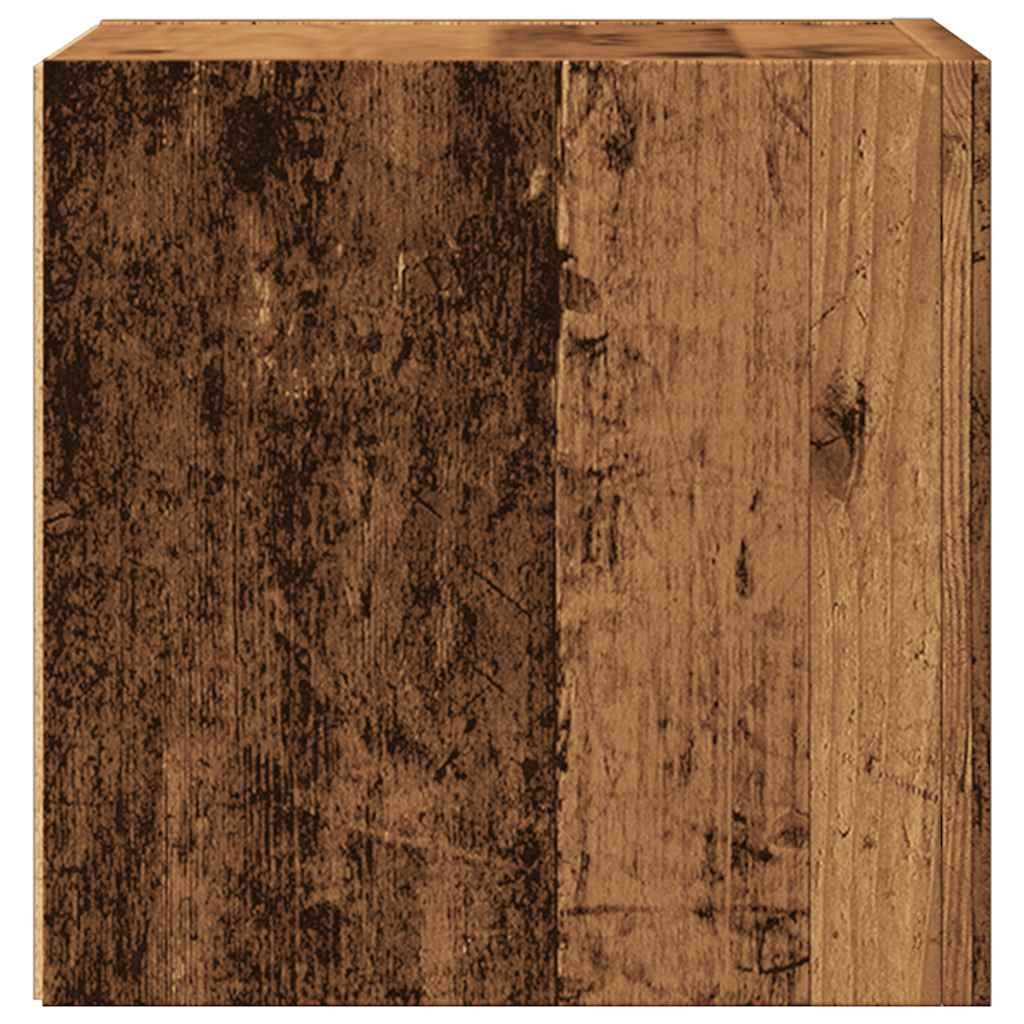 TV wall cabinet in old wood look 30.5x30x30 cm