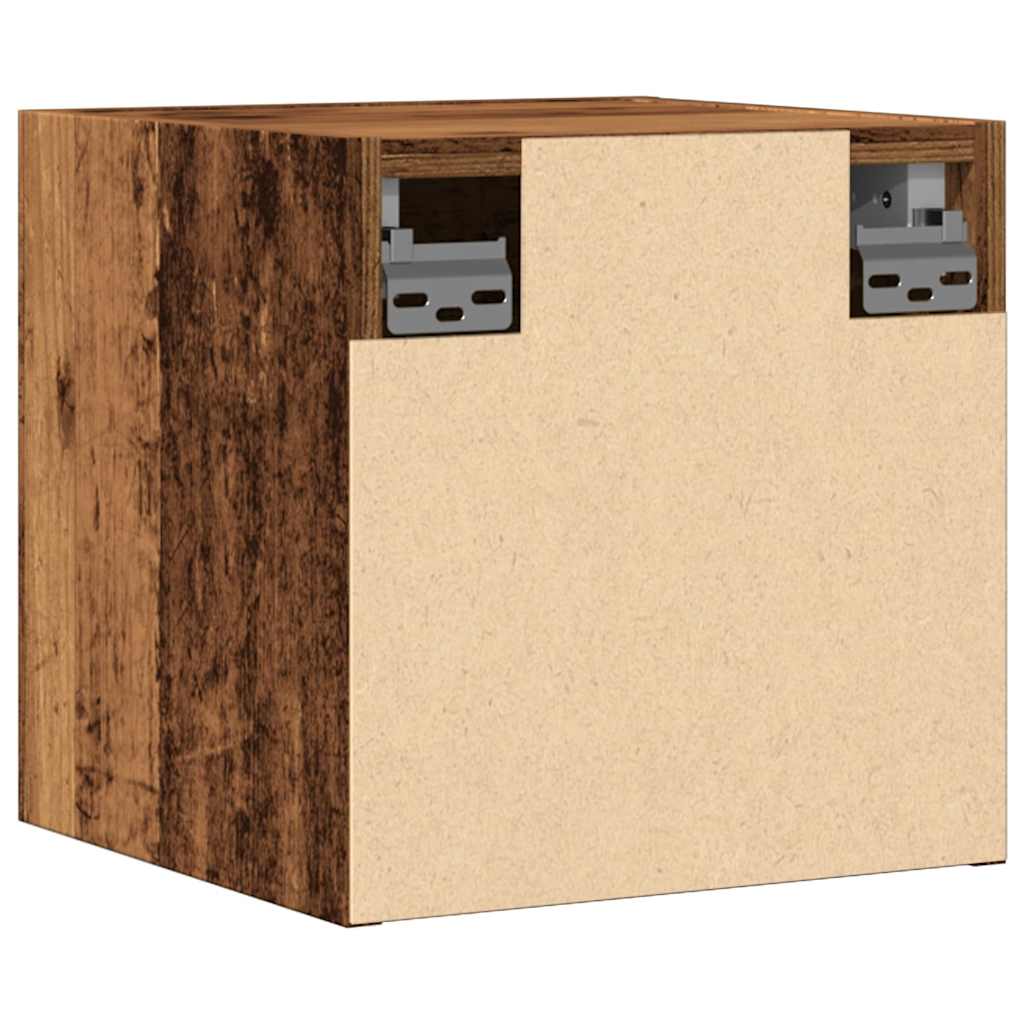 TV wall cabinet in old wood look 30.5x30x30 cm