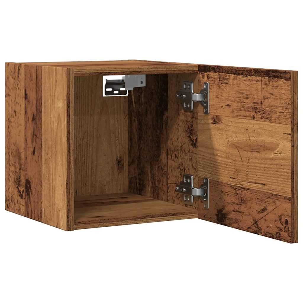 TV wall cabinet in old wood look 30.5x30x30 cm