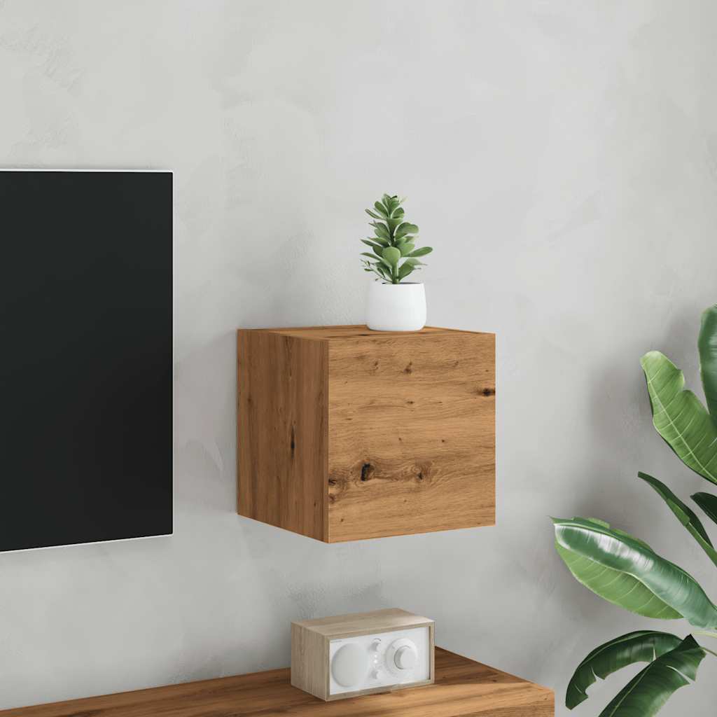 TV wall cabinet Artisan oak 30.5x30x30 cm