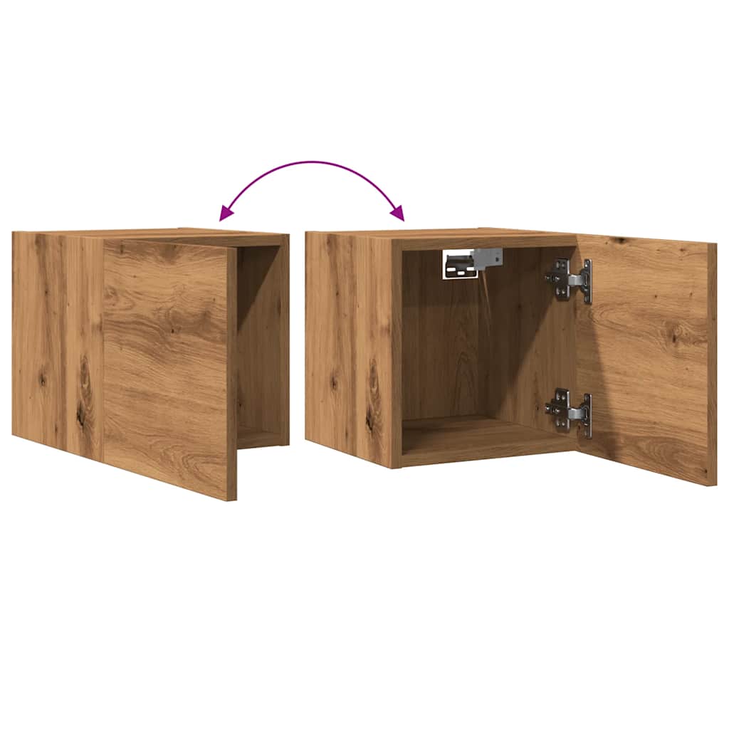 TV wall cabinet Artisan oak 30.5x30x30 cm