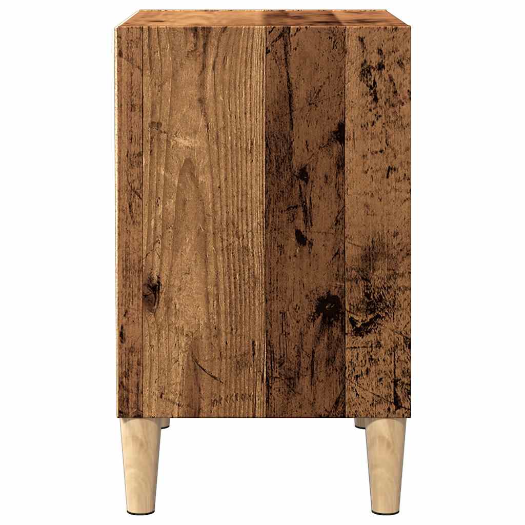 Bedside tables 2 pcs. Old wood look 40x30x50 cm wood material