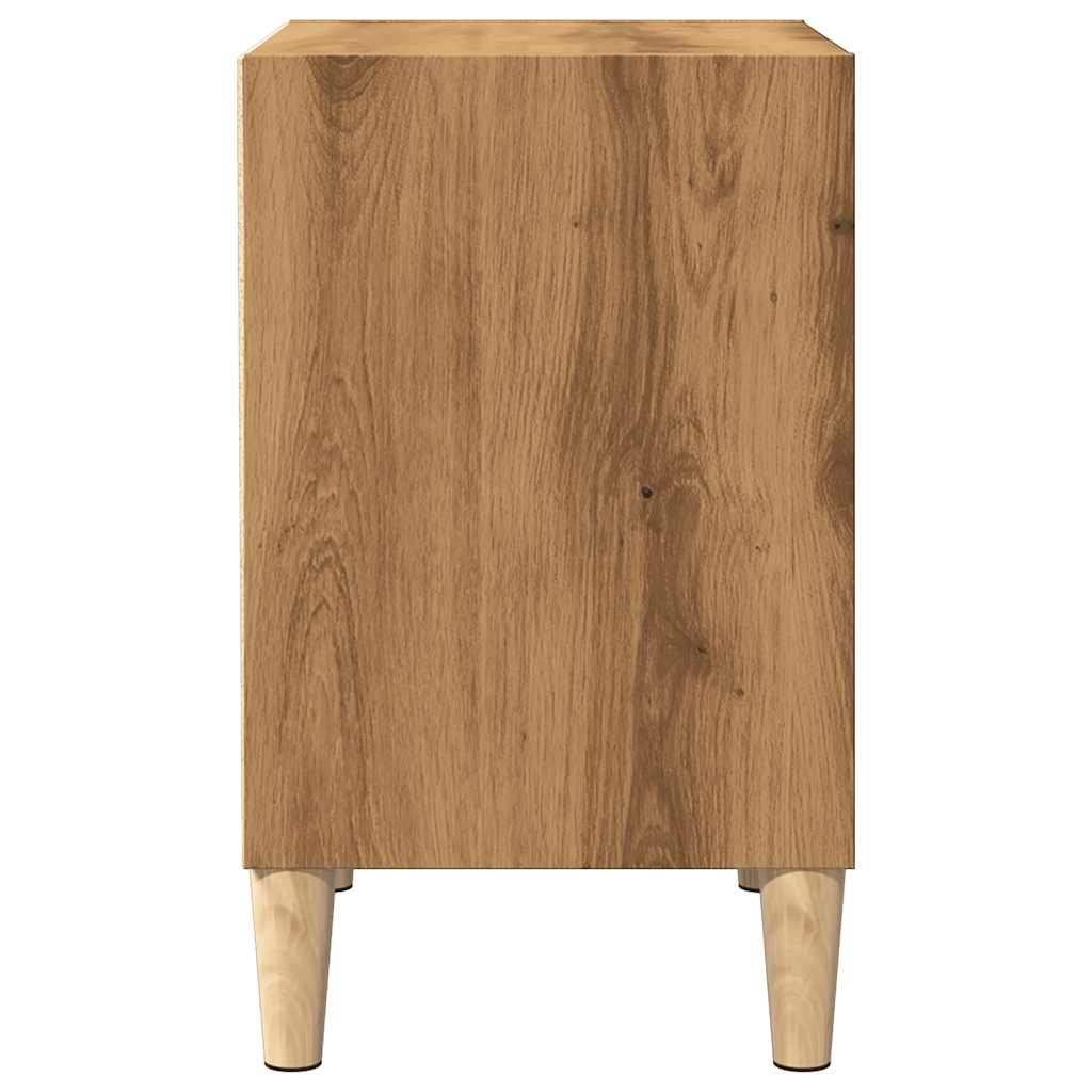 Bedside tables 2 pcs. Artisan oak 40x30x50 cm wood material