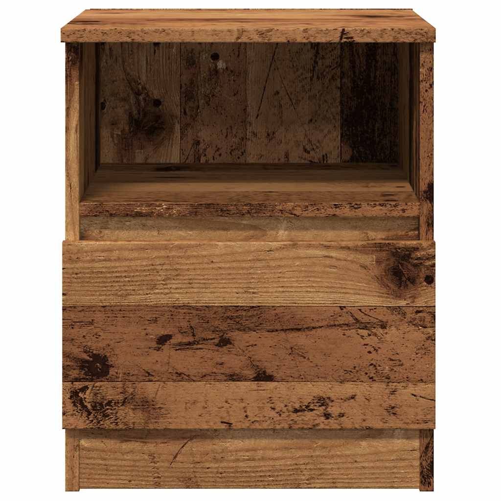 Bedside tables 2 pcs. Old wood look 40x40x50 cm wood material