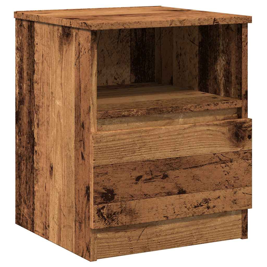 Bedside tables 2 pcs. Old wood look 40x40x50 cm wood material