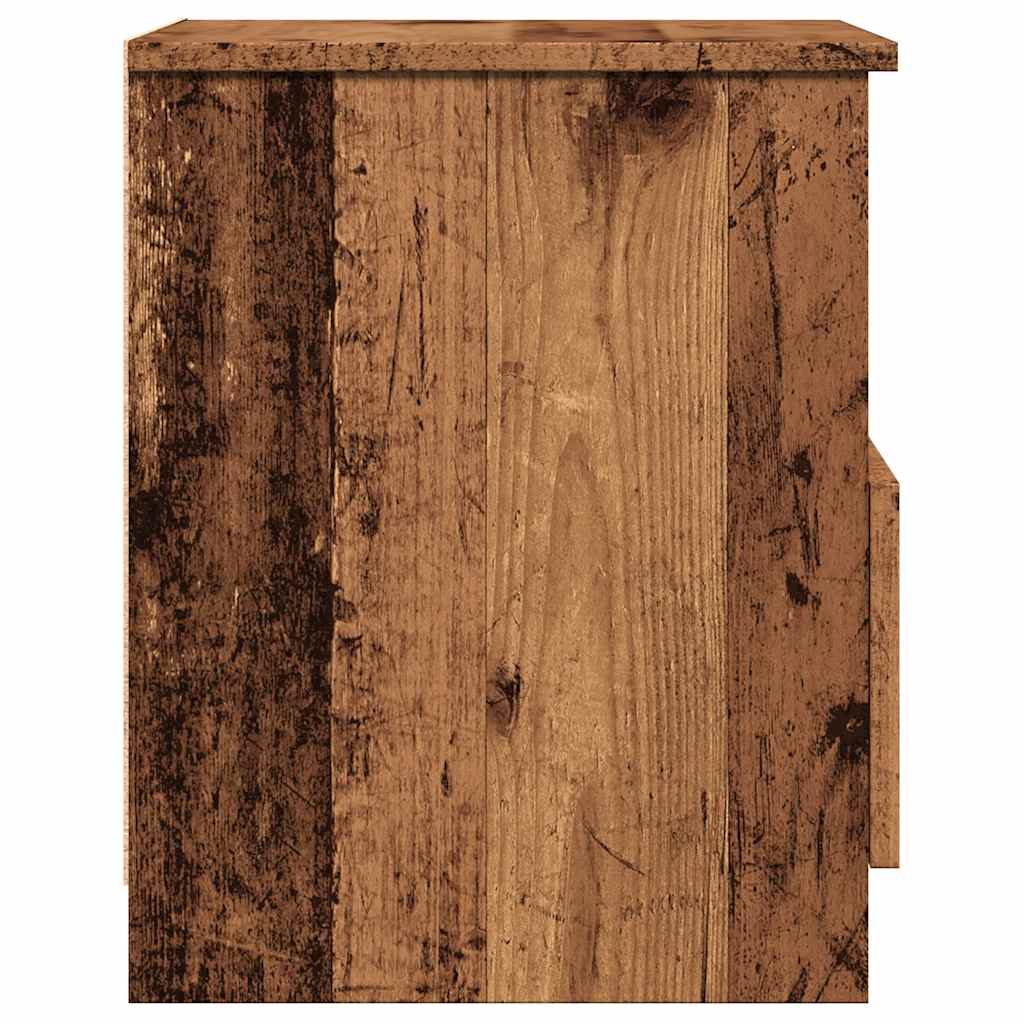 Bedside tables 2 pcs. Old wood look 40x40x50 cm wood material