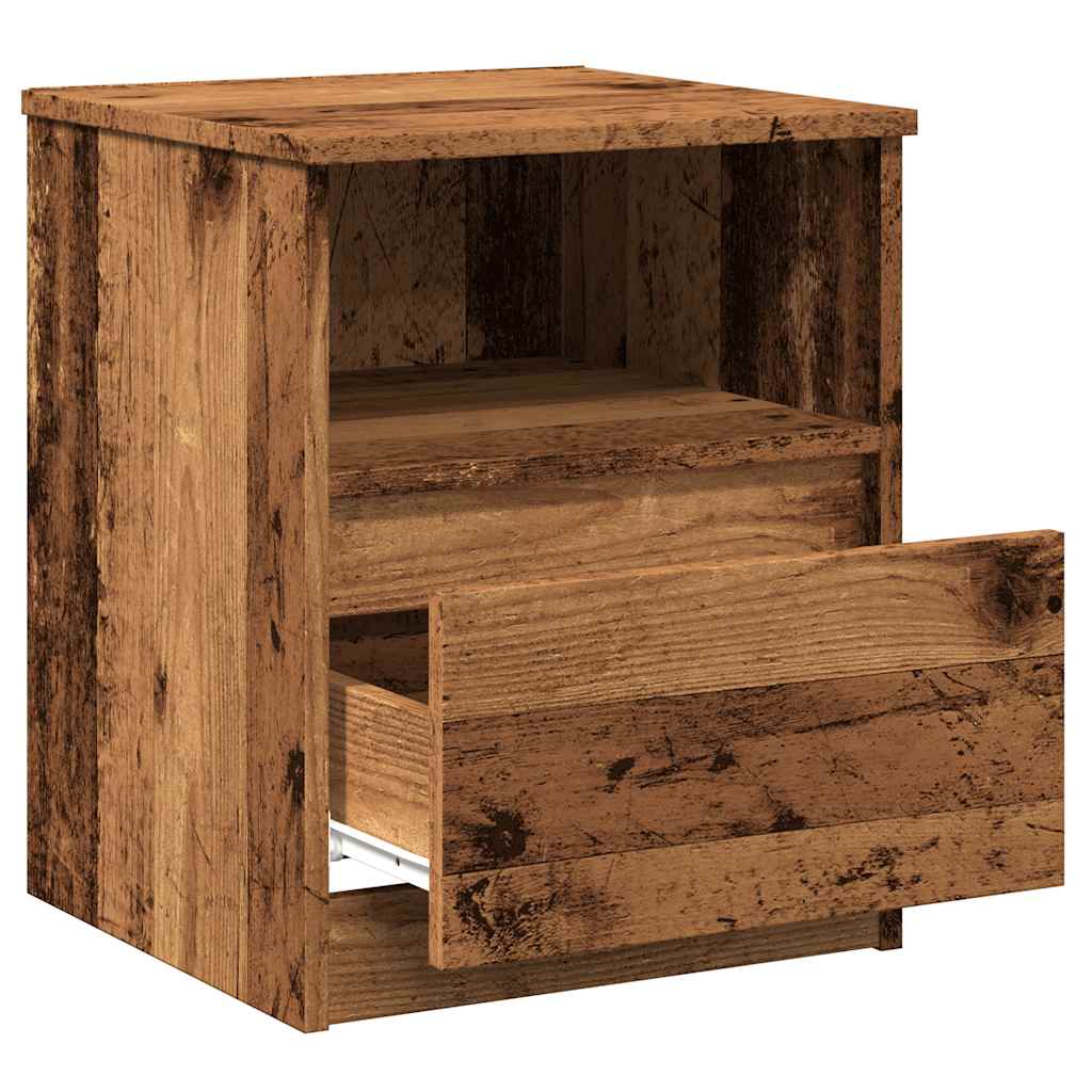 Bedside tables 2 pcs. Old wood look 40x40x50 cm wood material