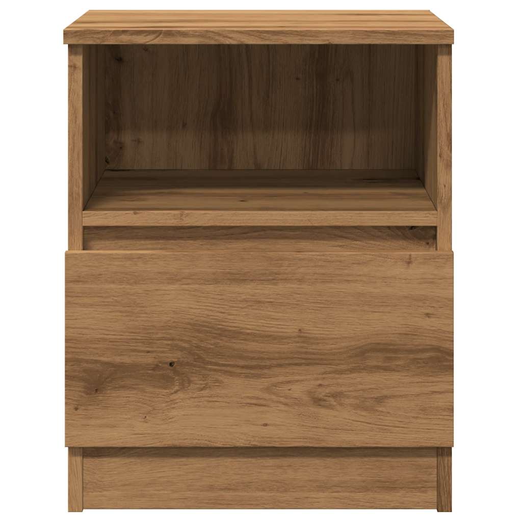 Bedside tables 2 pcs. Artisan oak 40x40x50 cm wood material