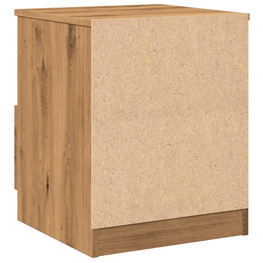 Bedside tables 2 pcs. Artisan oak 40x40x50 cm wood material