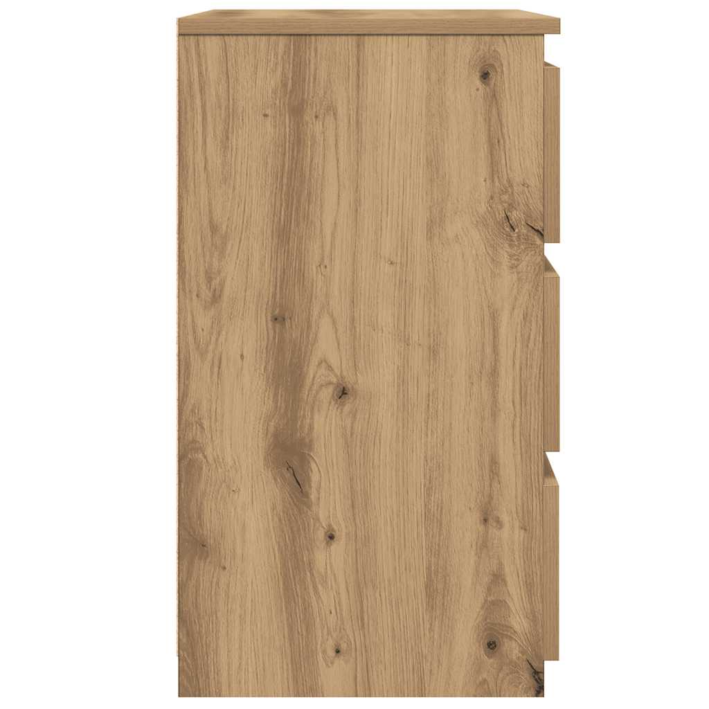 Bedside tables 2 pcs. Artisan oak 40x35x62.5 cm wood material