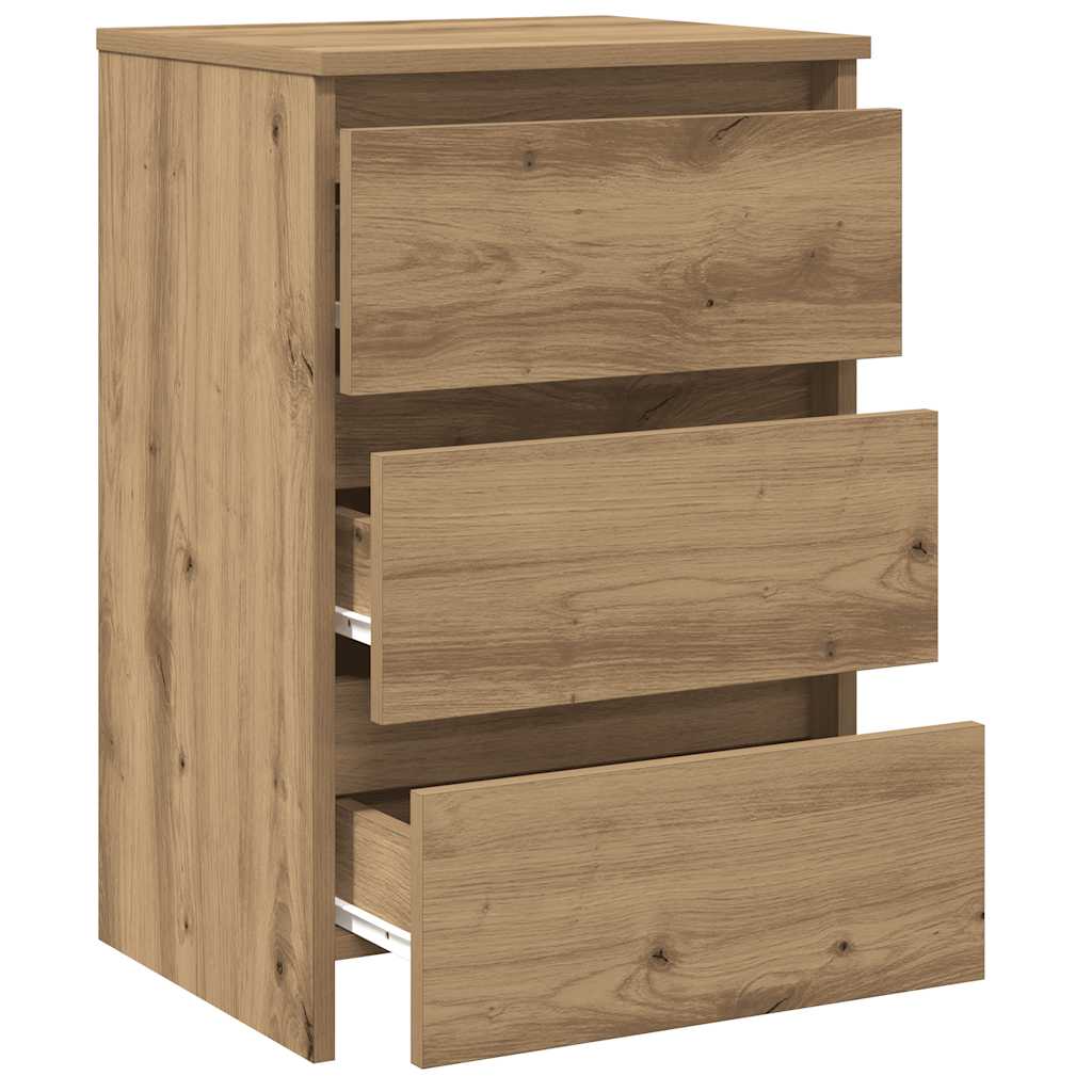 Bedside tables 2 pcs. Artisan oak 40x35x62.5 cm wood material