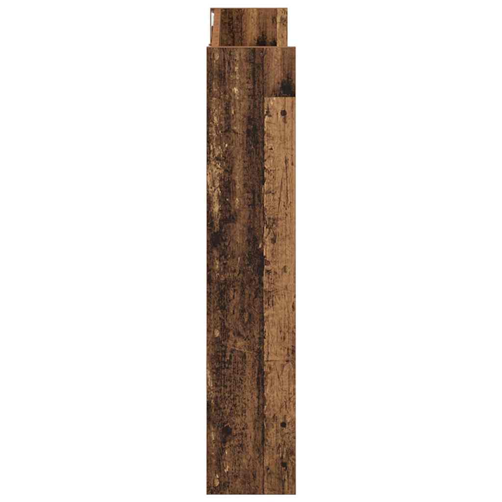 Étagère à chaussures murale aspect bois de récupération 80x18x90 cm matériau à base de bois