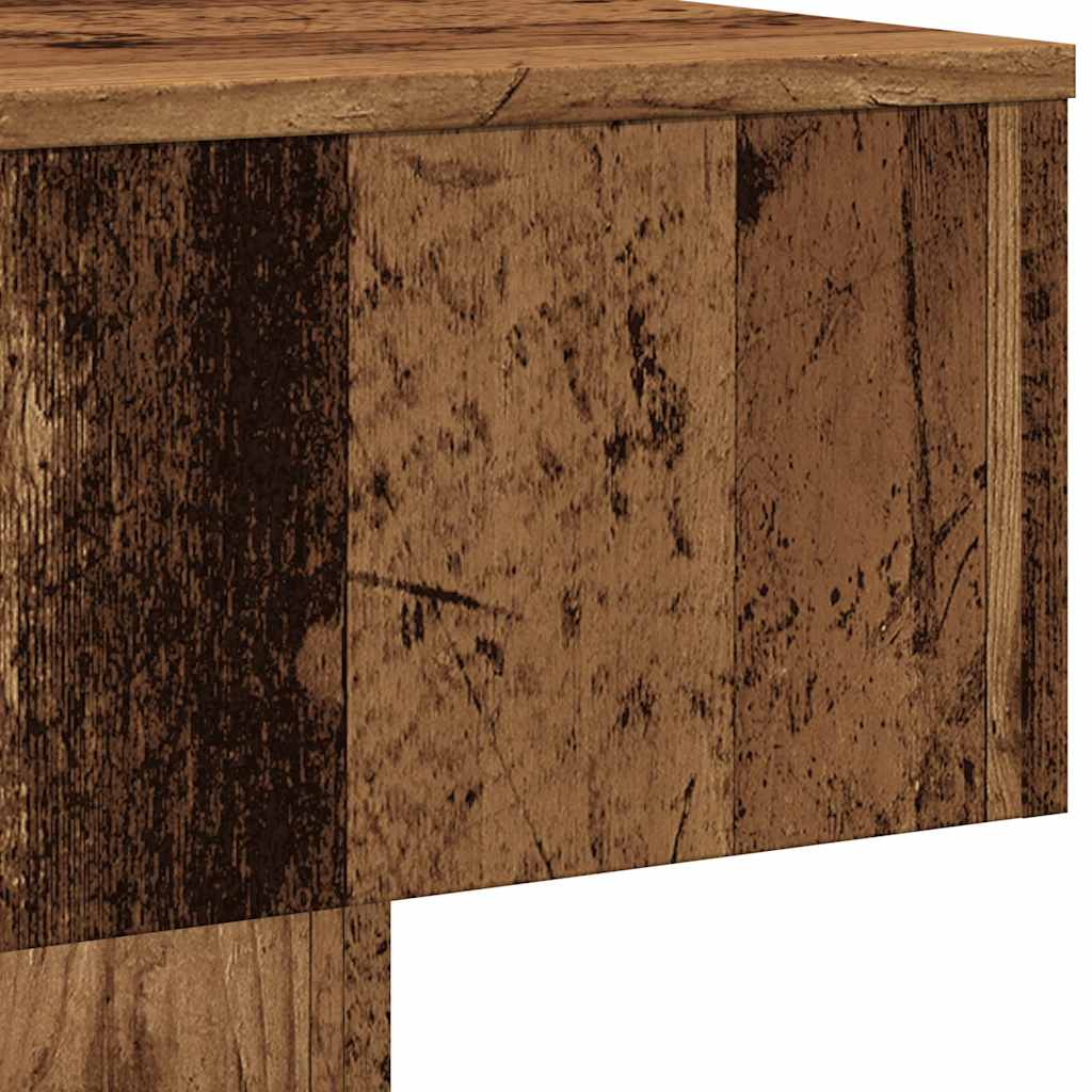 Table basse aspect bois récupéré 60x60x31,5 cm matériau bois