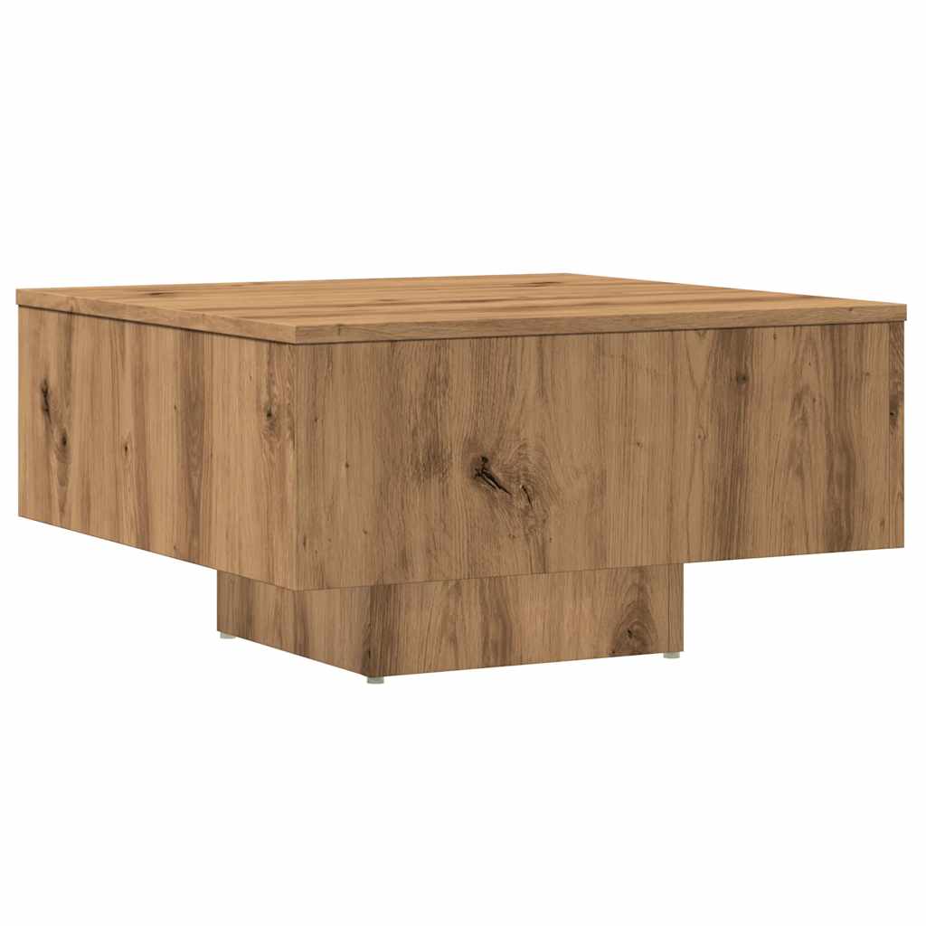 Table basse Artisan en chêne 60x60x31,5 cm matériau bois