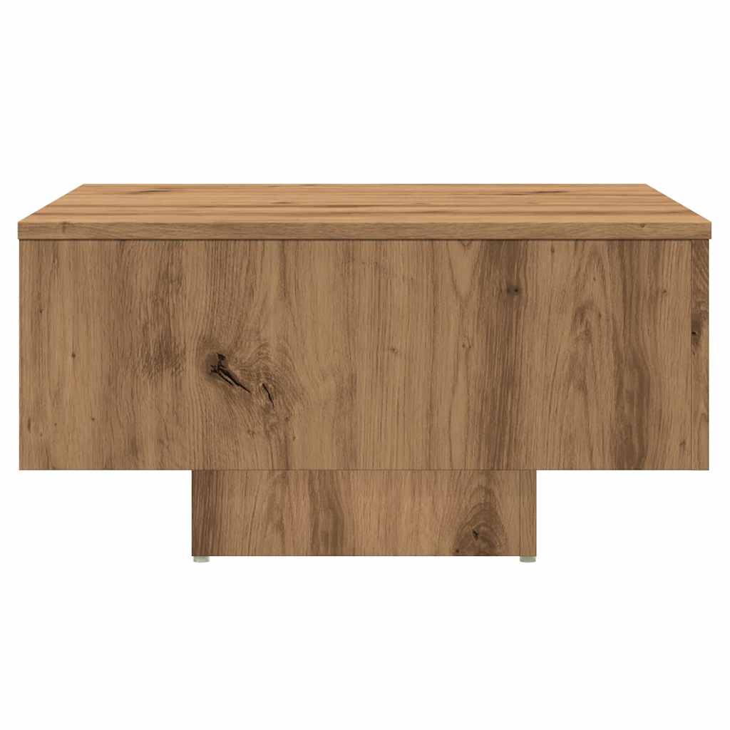 Table basse Artisan en chêne 60x60x31,5 cm matériau bois