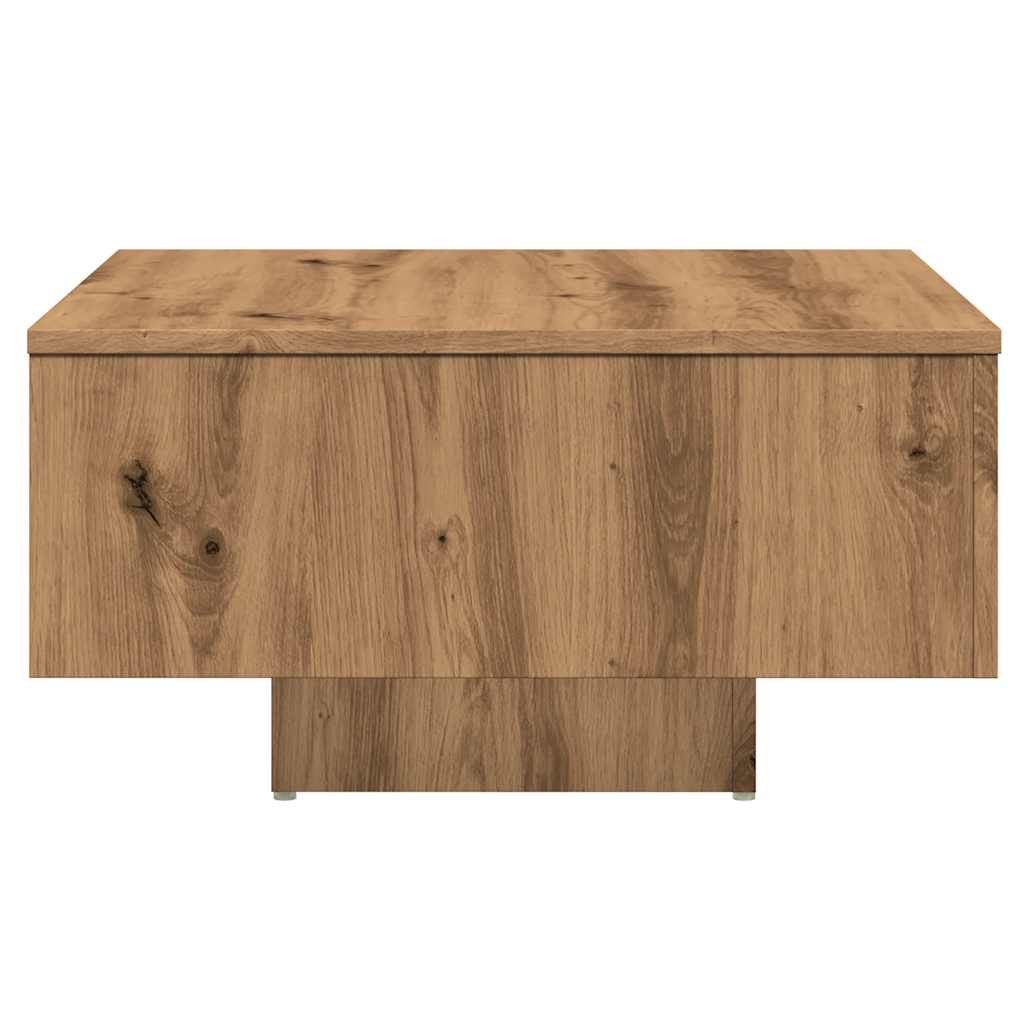 Table basse Artisan en chêne 60x60x31,5 cm matériau bois