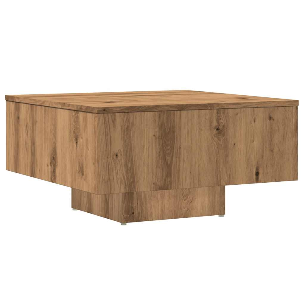 Table basse Artisan en chêne 60x60x31,5 cm matériau bois