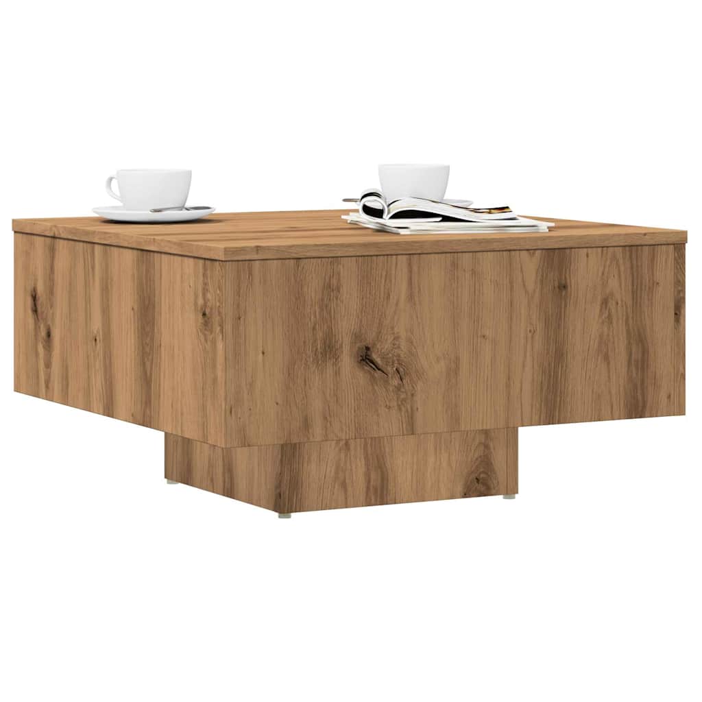 Table basse Artisan en chêne 60x60x31,5 cm matériau bois
