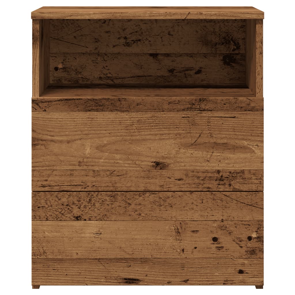 Bedside tables 2 pcs. Old wood look 50x32x60 cm wood material