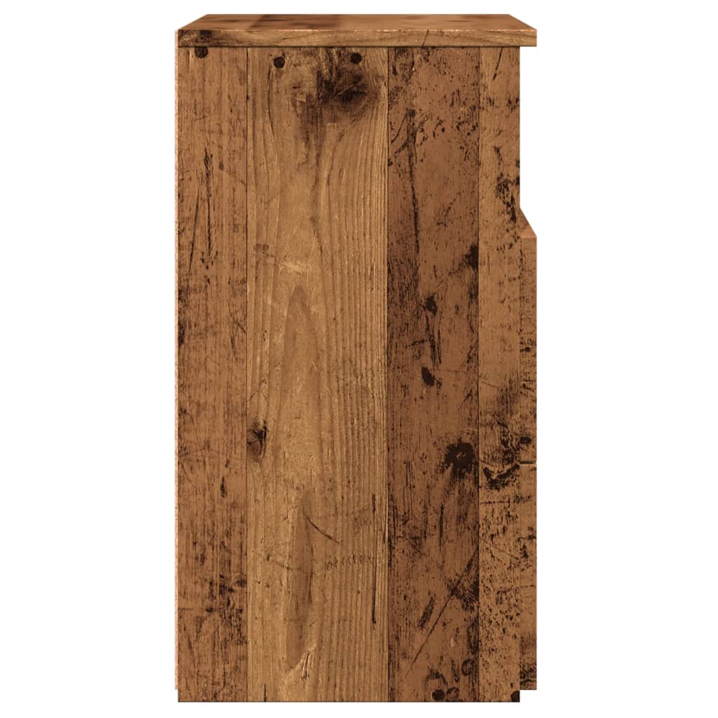 Bedside tables 2 pcs. Old wood look 50x32x60 cm wood material