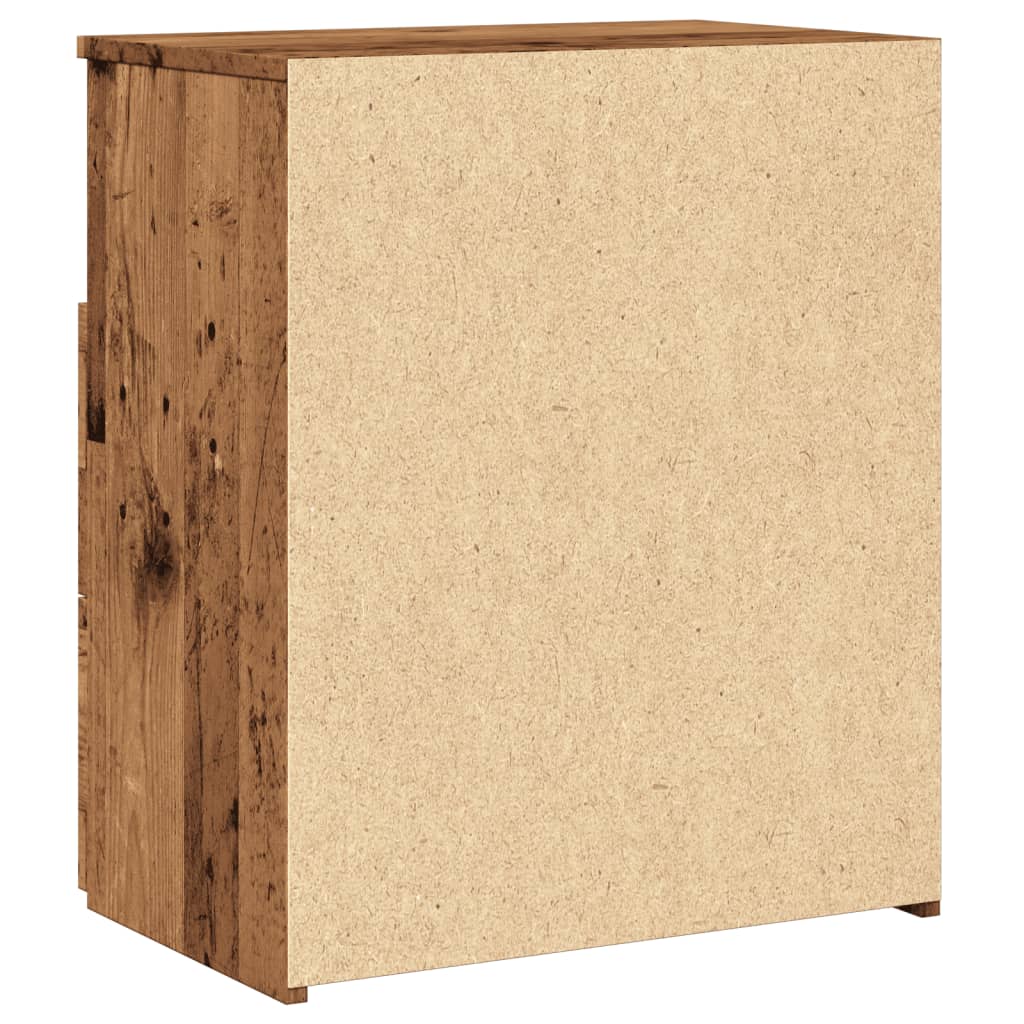 Bedside tables 2 pcs. Old wood look 50x32x60 cm wood material