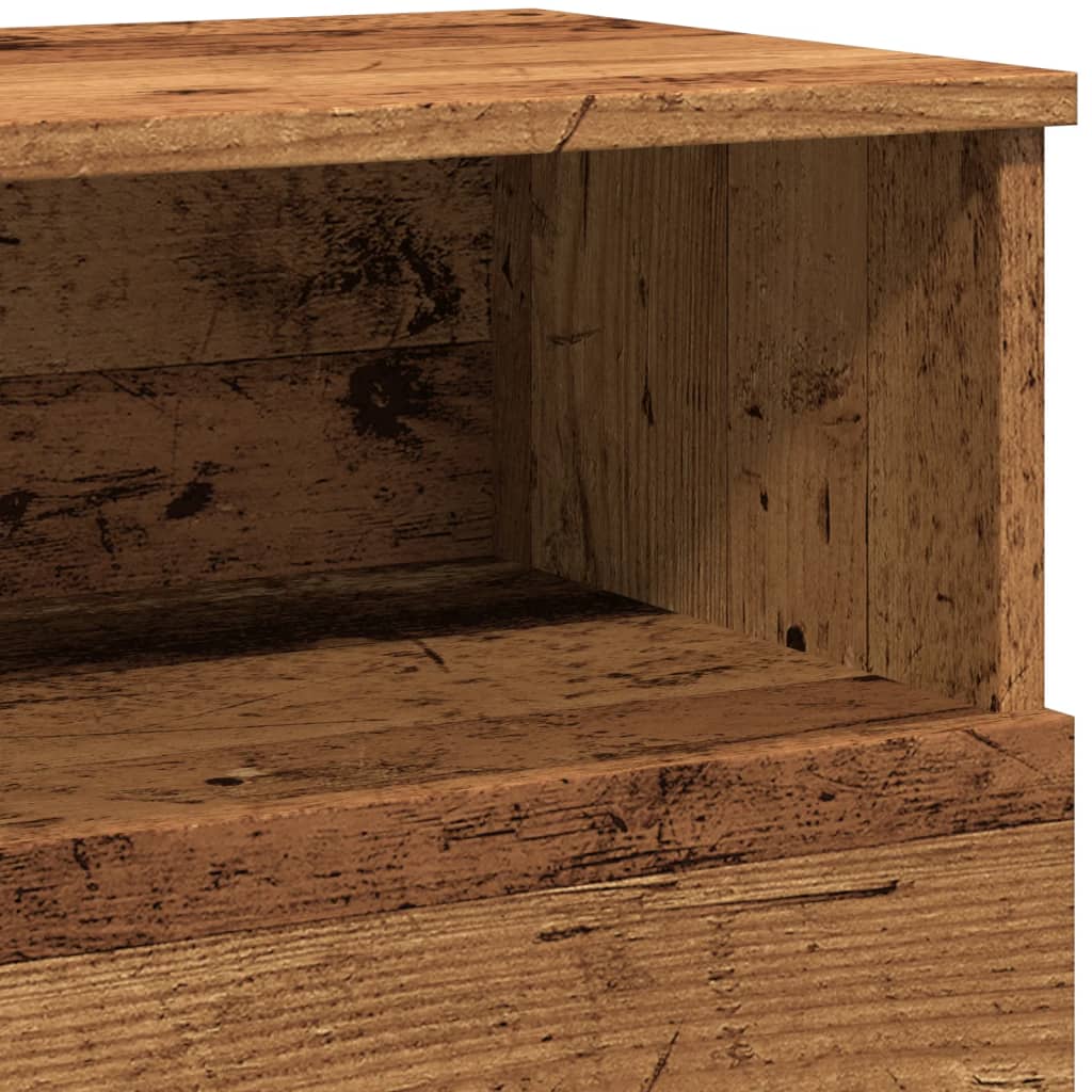 Bedside tables 2 pcs. Old wood look 50x32x60 cm wood material